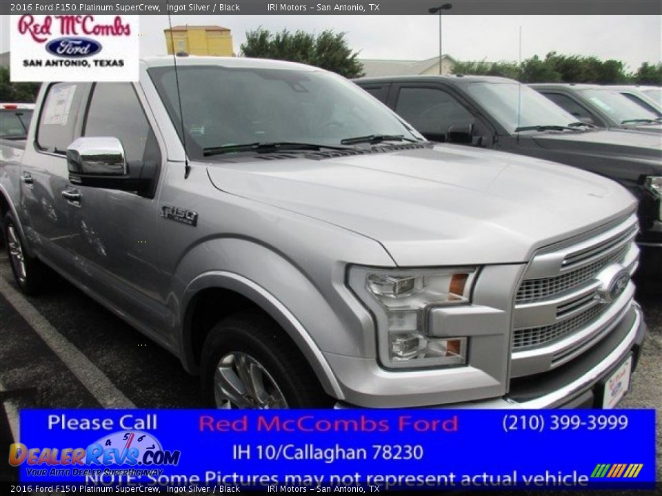 2016 Ford F150 Platinum SuperCrew Ingot Silver / Black Photo #1
