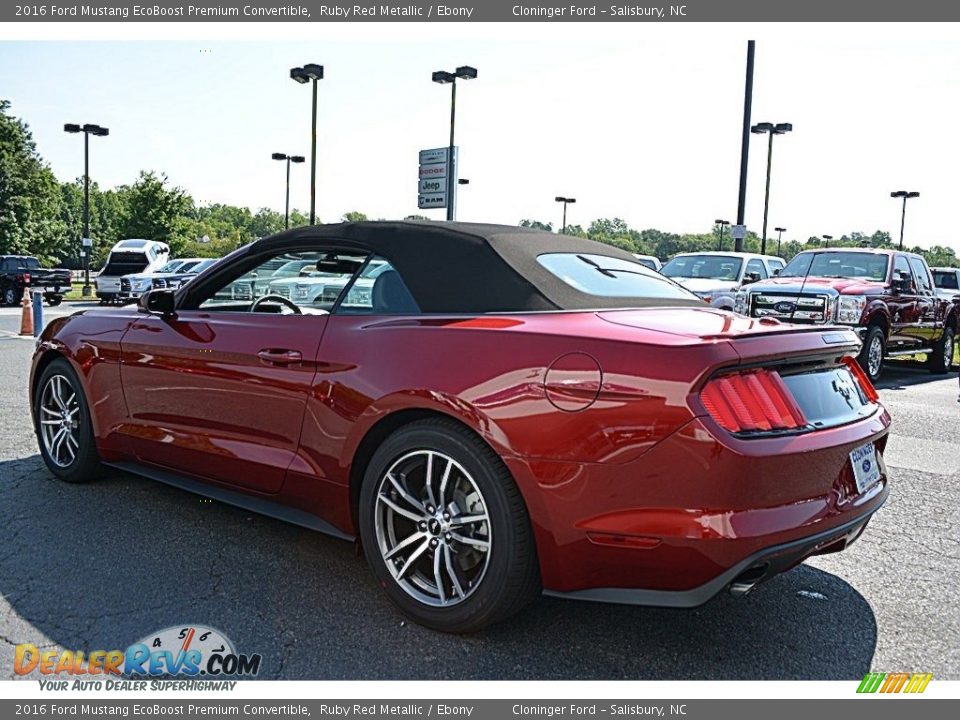2016 Ford Mustang EcoBoost Premium Convertible Ruby Red Metallic / Ebony Photo #22