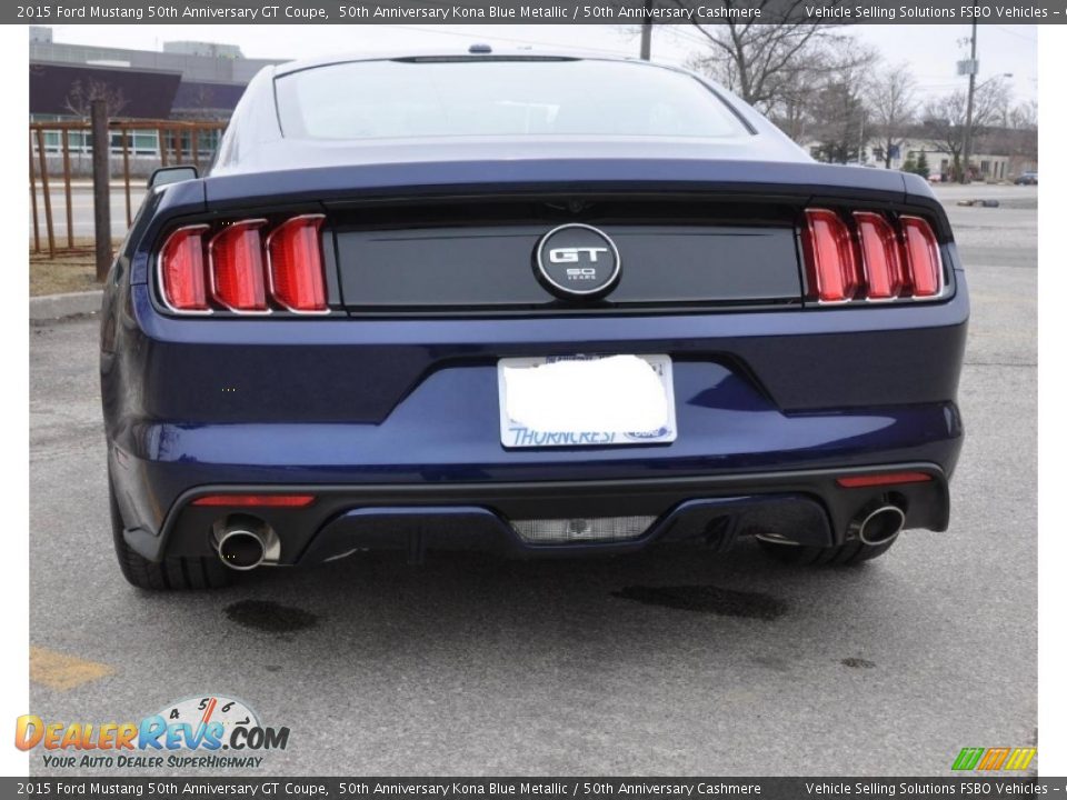 2015 Ford Mustang 50th Anniversary GT Coupe 50th Anniversary Kona Blue Metallic / 50th Anniversary Cashmere Photo #6