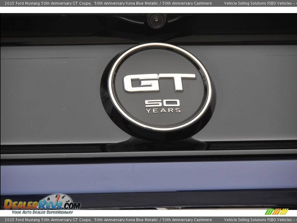 2015 Ford Mustang 50th Anniversary GT Coupe 50th Anniversary Kona Blue Metallic / 50th Anniversary Cashmere Photo #8