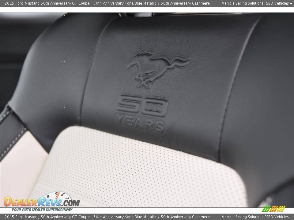 2015 Ford Mustang 50th Anniversary GT Coupe 50th Anniversary Kona Blue Metallic / 50th Anniversary Cashmere Photo #26