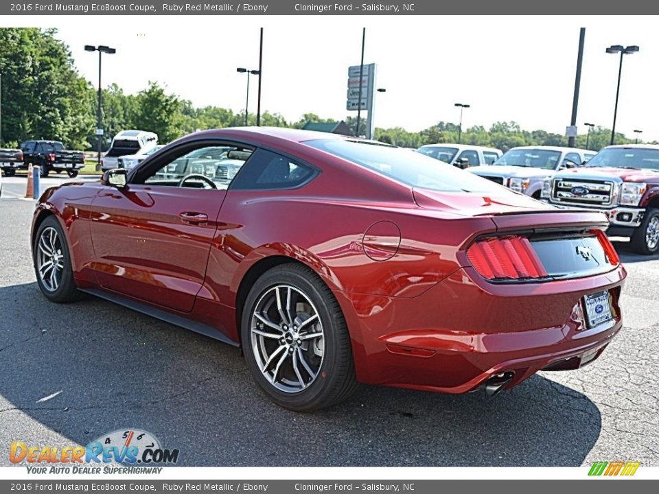 2016 Ford Mustang EcoBoost Coupe Ruby Red Metallic / Ebony Photo #17