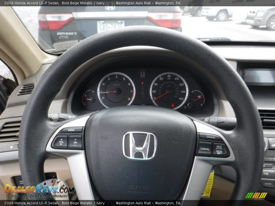 2009 Honda Accord LX-P Sedan Bold Beige Metallic / Ivory Photo #15