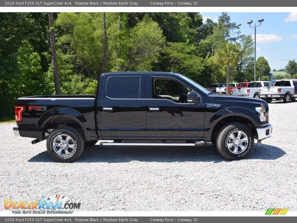 2016 Ford F150 XLT SuperCrew 4x4 Shadow Black / Medium Earth Gray Photo #2