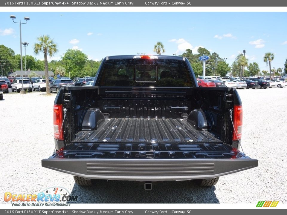 2016 Ford F150 XLT SuperCrew 4x4 Shadow Black / Medium Earth Gray Photo #7