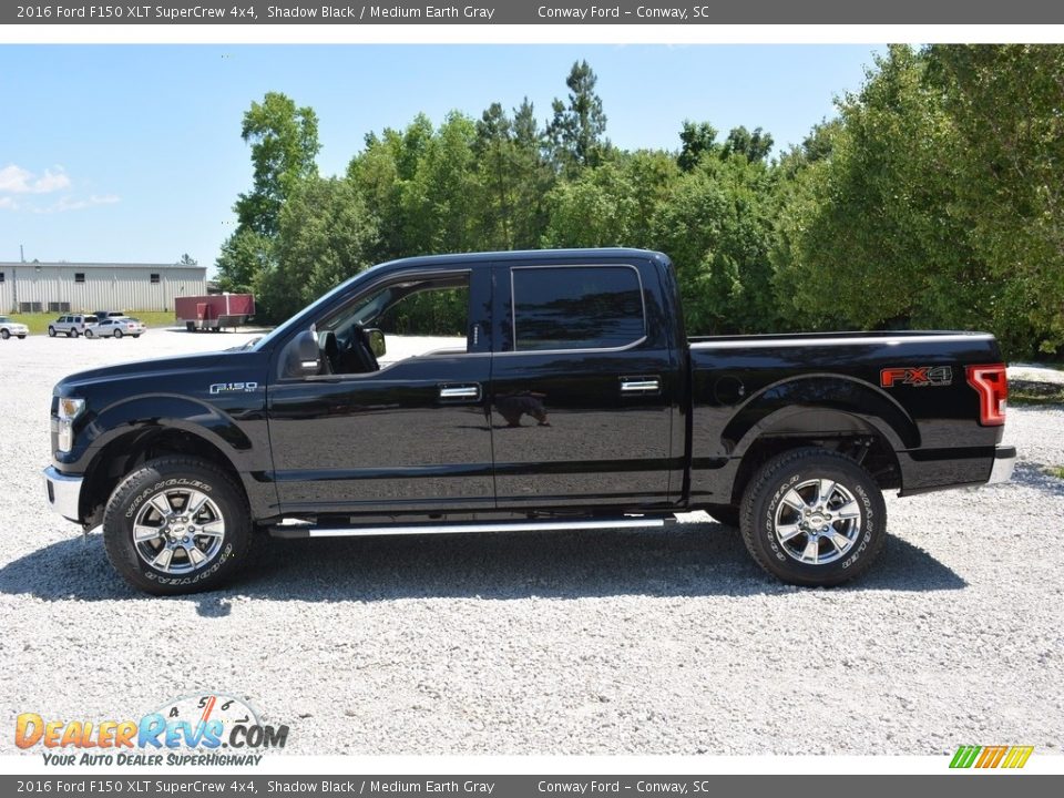 2016 Ford F150 XLT SuperCrew 4x4 Shadow Black / Medium Earth Gray Photo #9