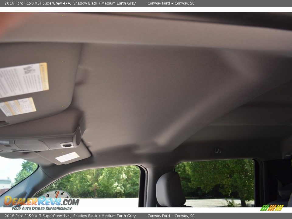 2016 Ford F150 XLT SuperCrew 4x4 Shadow Black / Medium Earth Gray Photo #13