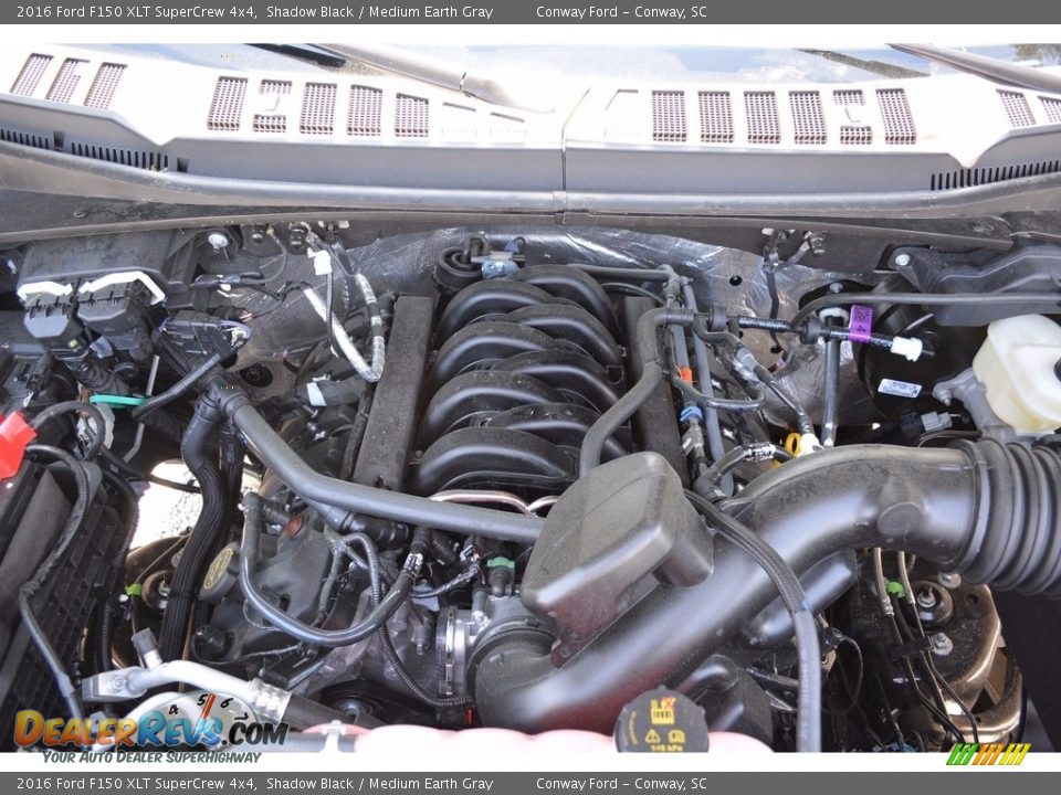 2016 Ford F150 XLT SuperCrew 4x4 Shadow Black / Medium Earth Gray Photo #14