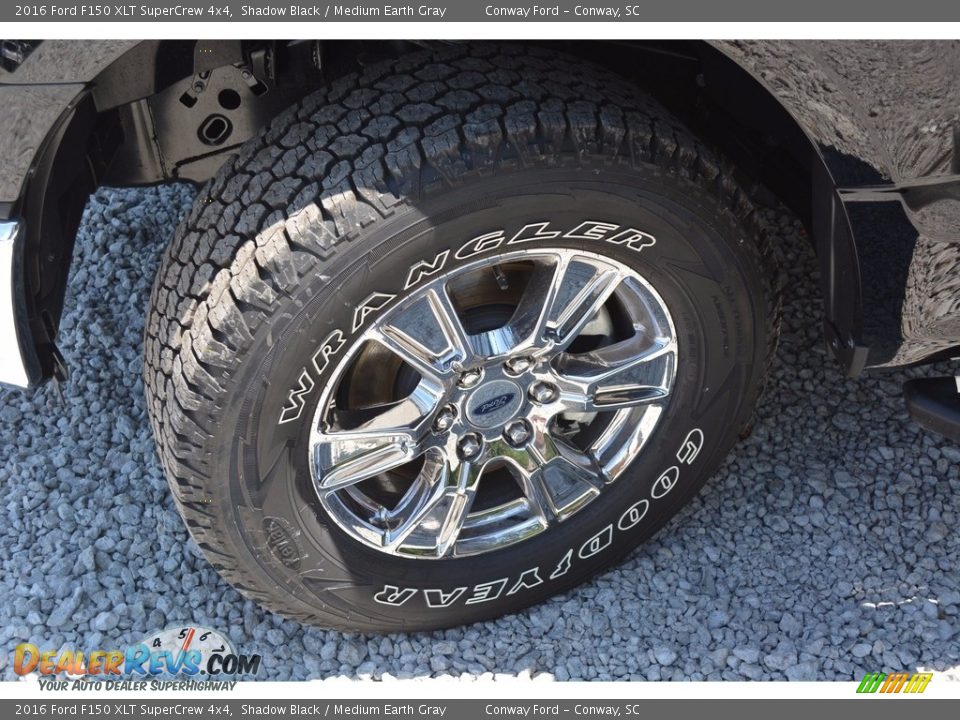 2016 Ford F150 XLT SuperCrew 4x4 Shadow Black / Medium Earth Gray Photo #15