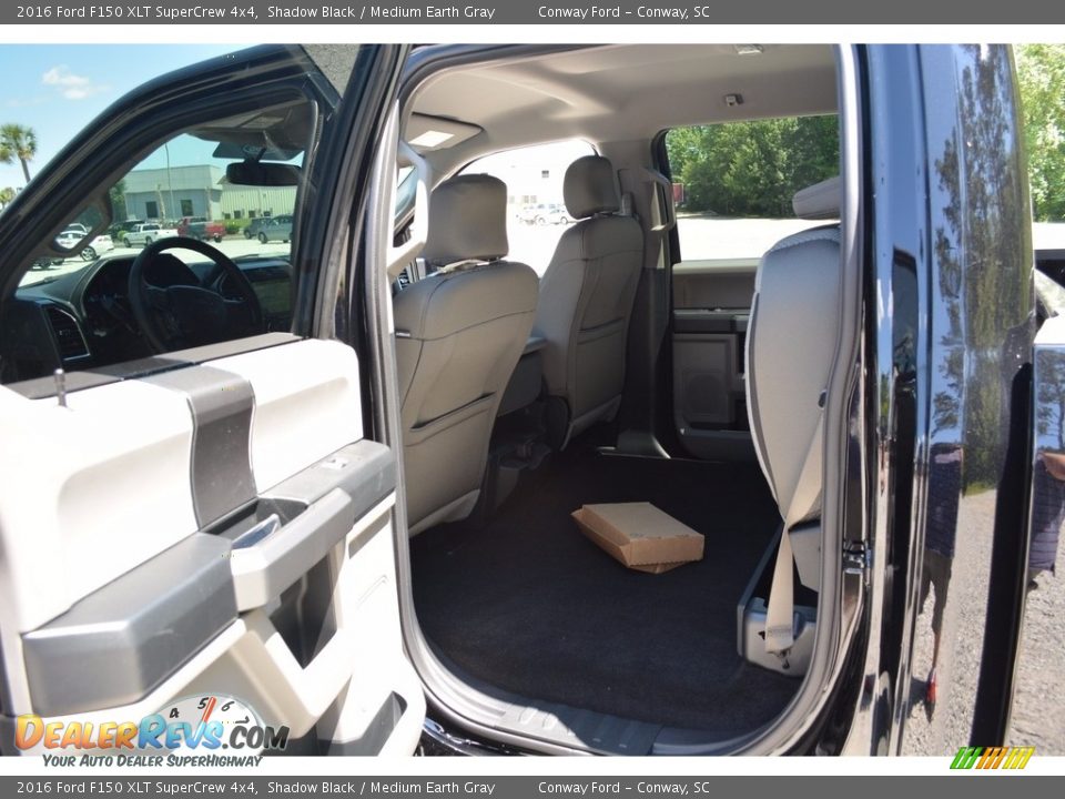 2016 Ford F150 XLT SuperCrew 4x4 Shadow Black / Medium Earth Gray Photo #19