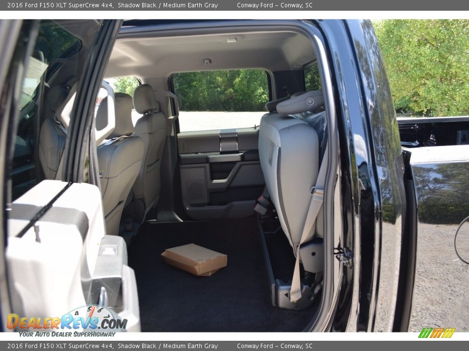 2016 Ford F150 XLT SuperCrew 4x4 Shadow Black / Medium Earth Gray Photo #20