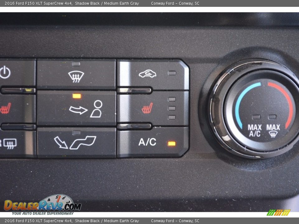 2016 Ford F150 XLT SuperCrew 4x4 Shadow Black / Medium Earth Gray Photo #36