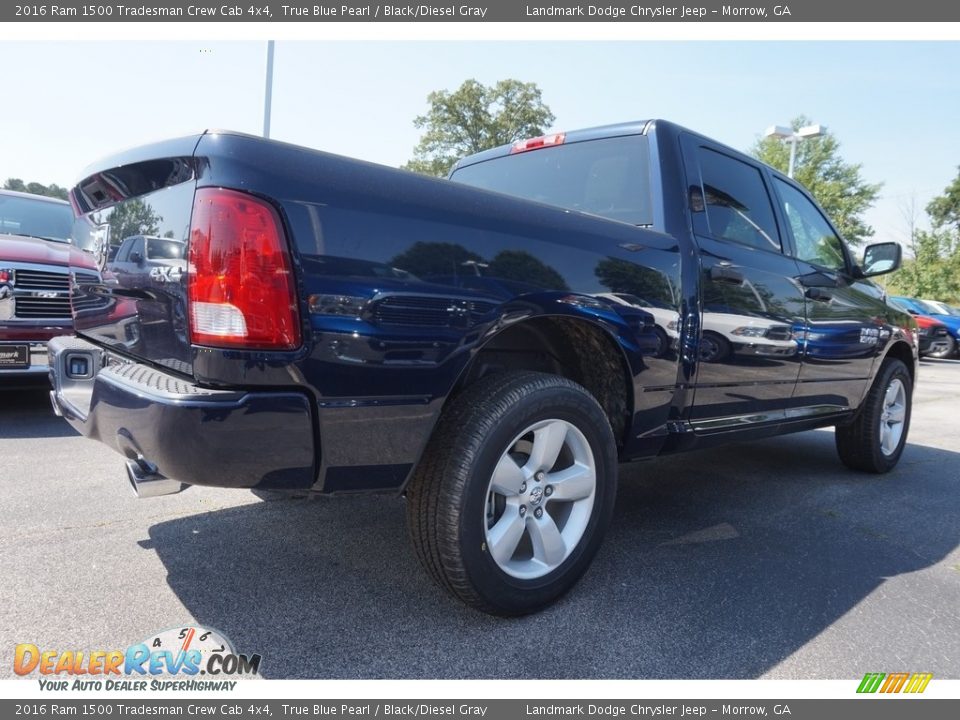 2016 Ram 1500 Tradesman Crew Cab 4x4 True Blue Pearl / Black/Diesel Gray Photo #3