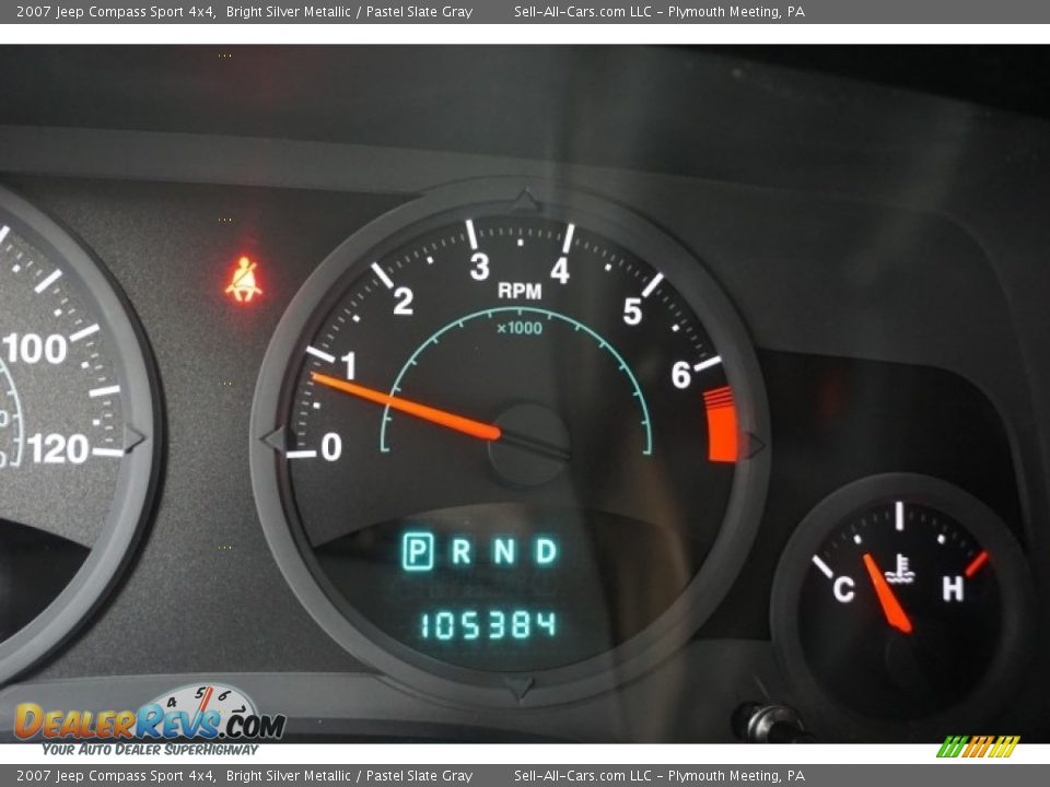 2007 Jeep Compass Sport 4x4 Bright Silver Metallic / Pastel Slate Gray Photo #32