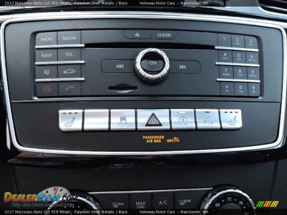 2017 Mercedes-Benz GLS 450 4Matic Paladium Silver Metallic / Black Photo #24