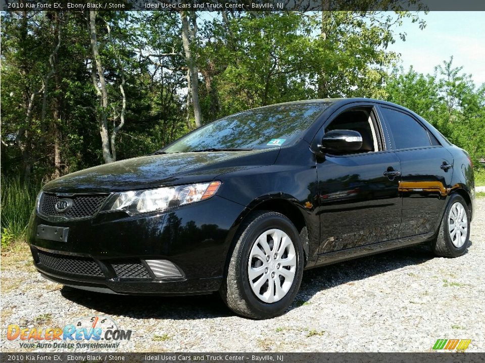 2010 Kia Forte EX Ebony Black / Stone Photo #1