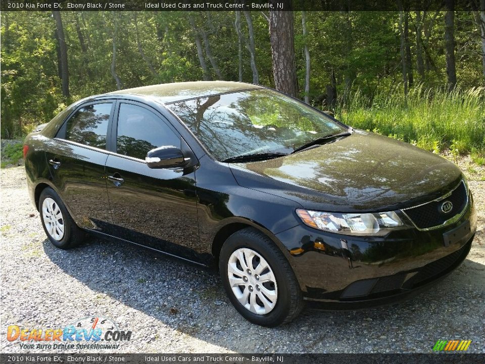 2010 Kia Forte EX Ebony Black / Stone Photo #3