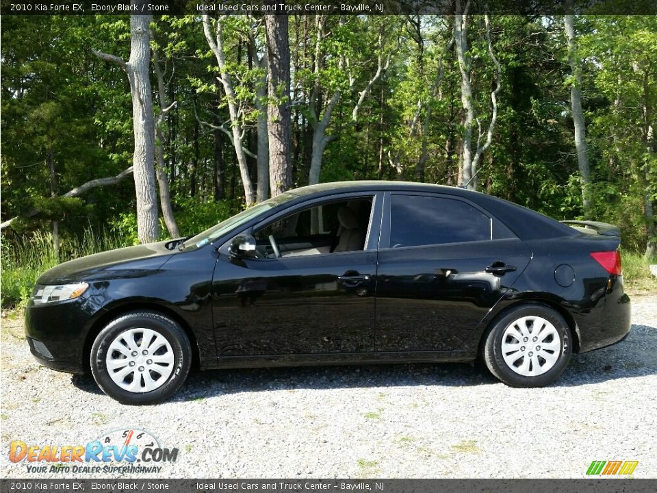 2010 Kia Forte EX Ebony Black / Stone Photo #5