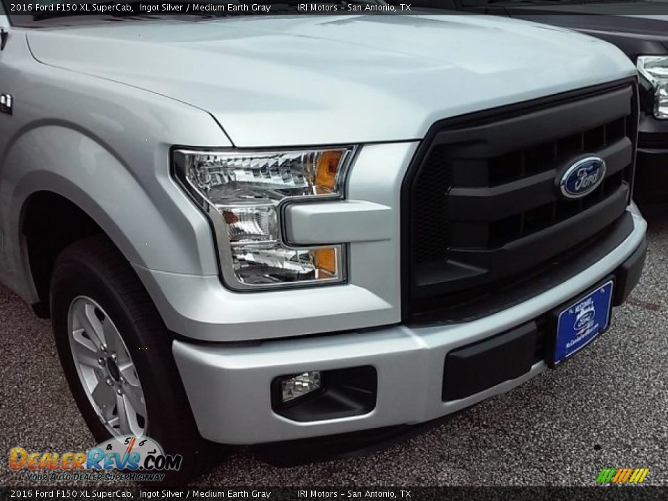 2016 Ford F150 XL SuperCab Ingot Silver / Medium Earth Gray Photo #3