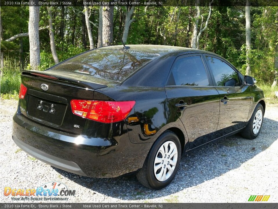 2010 Kia Forte EX Ebony Black / Stone Photo #7
