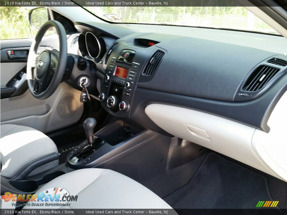 2010 Kia Forte EX Ebony Black / Stone Photo #12