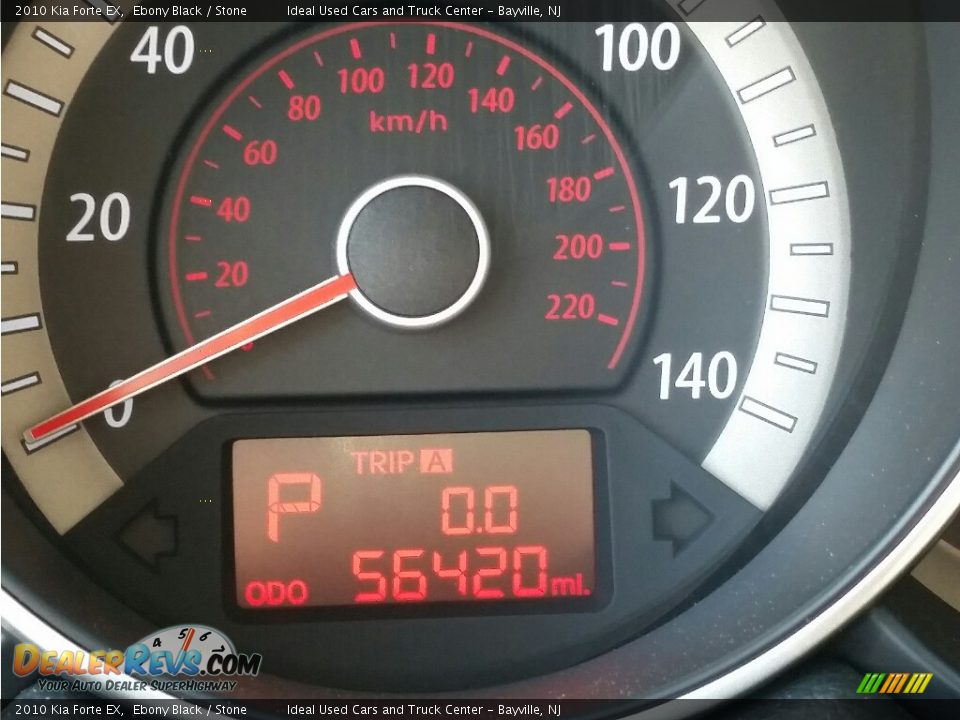 2010 Kia Forte EX Ebony Black / Stone Photo #14