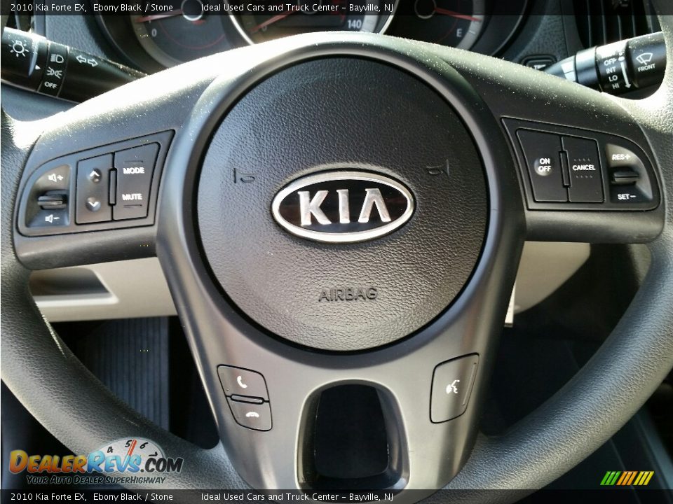 2010 Kia Forte EX Ebony Black / Stone Photo #15