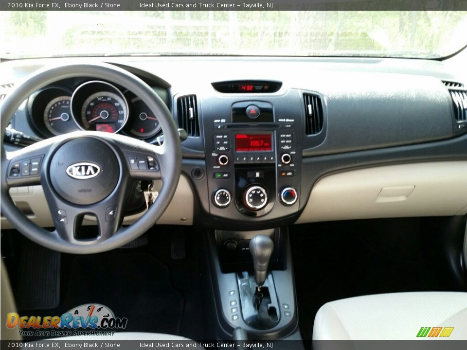 2010 Kia Forte EX Ebony Black / Stone Photo #23