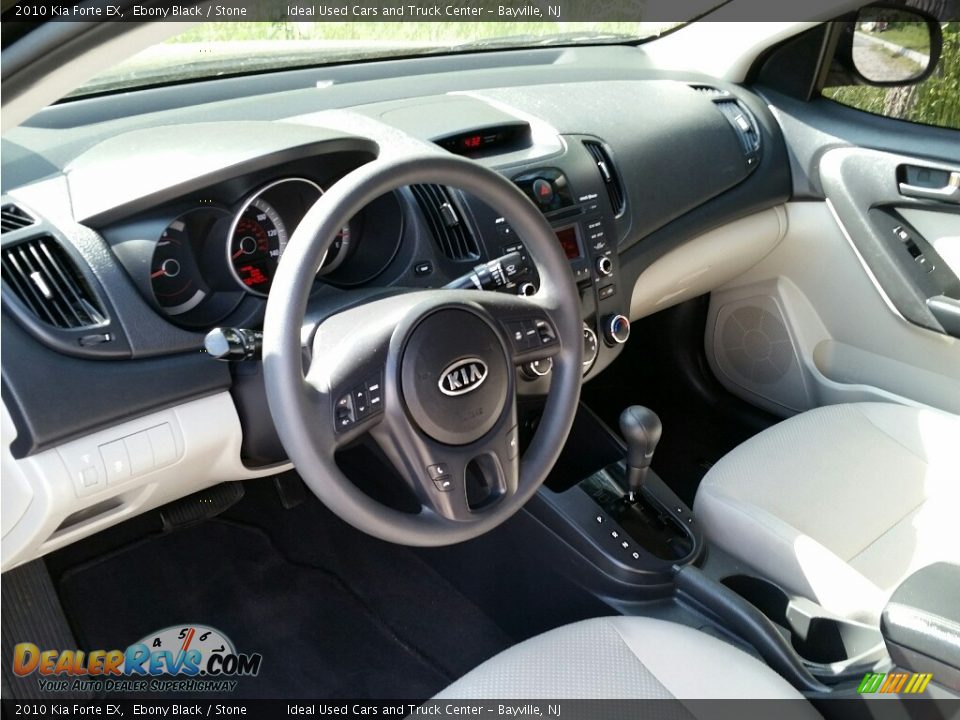 2010 Kia Forte EX Ebony Black / Stone Photo #24