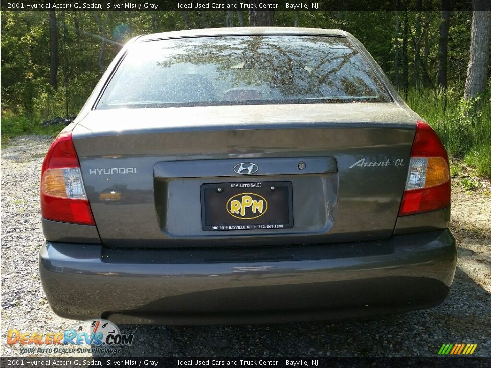 2001 Hyundai Accent GL Sedan Silver Mist / Gray Photo #8