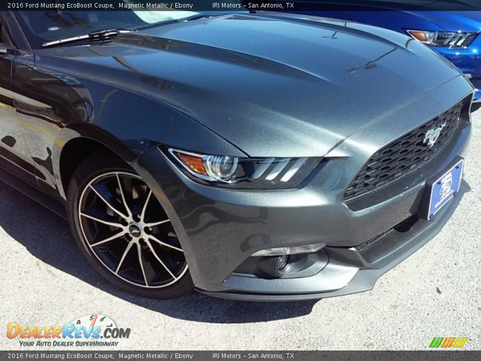 2016 Ford Mustang EcoBoost Coupe Magnetic Metallic / Ebony Photo #4