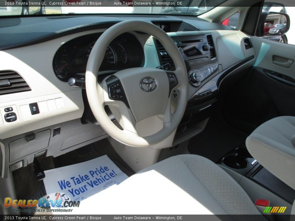 2013 Toyota Sienna LE Cypress Green Pearl / Bisque Photo #36