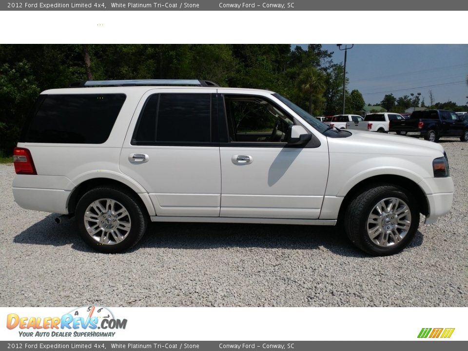 2012 Ford Expedition Limited 4x4 White Platinum Tri-Coat / Stone Photo #2