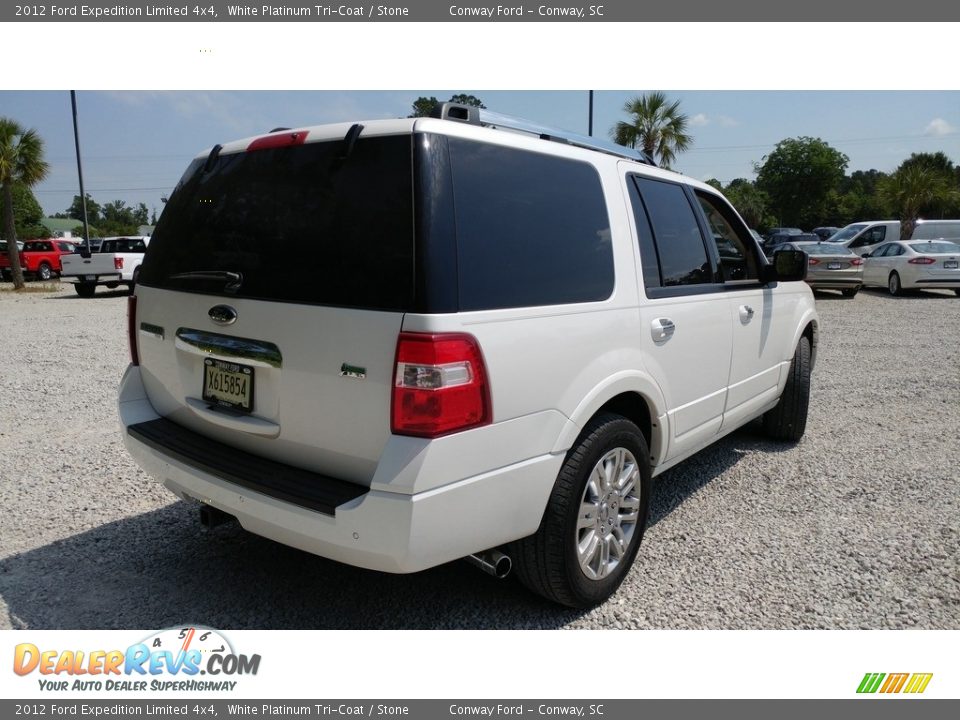 2012 Ford Expedition Limited 4x4 White Platinum Tri-Coat / Stone Photo #3