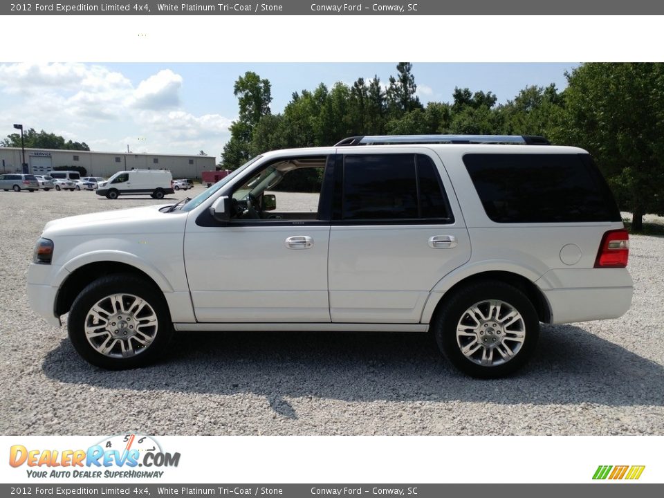 2012 Ford Expedition Limited 4x4 White Platinum Tri-Coat / Stone Photo #7