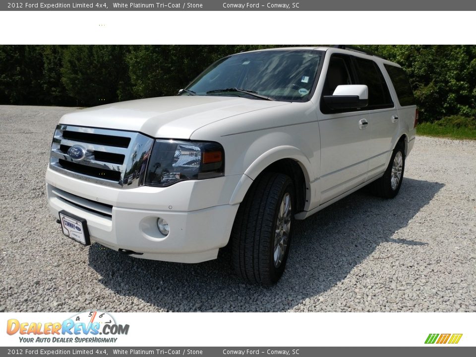 2012 Ford Expedition Limited 4x4 White Platinum Tri-Coat / Stone Photo #8