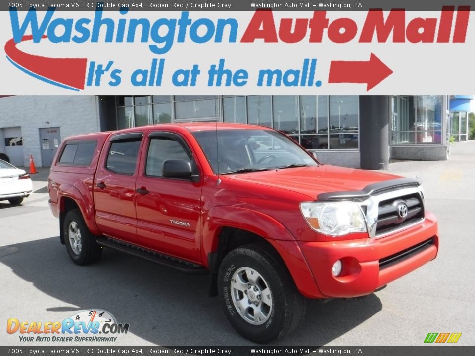 2005 Toyota Tacoma V6 TRD Double Cab 4x4 Radiant Red / Graphite Gray Photo #1
