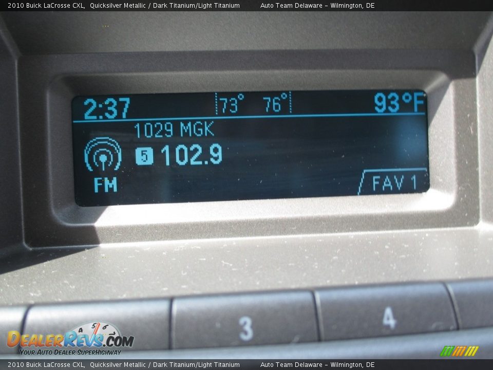 2010 Buick LaCrosse CXL Quicksilver Metallic / Dark Titanium/Light Titanium Photo #32