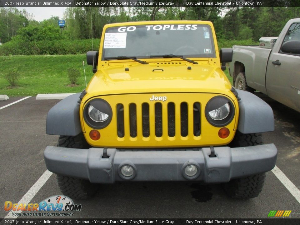 2007 Jeep Wrangler Unlimited X 4x4 Detonator Yellow / Dark Slate Gray/Medium Slate Gray Photo #2