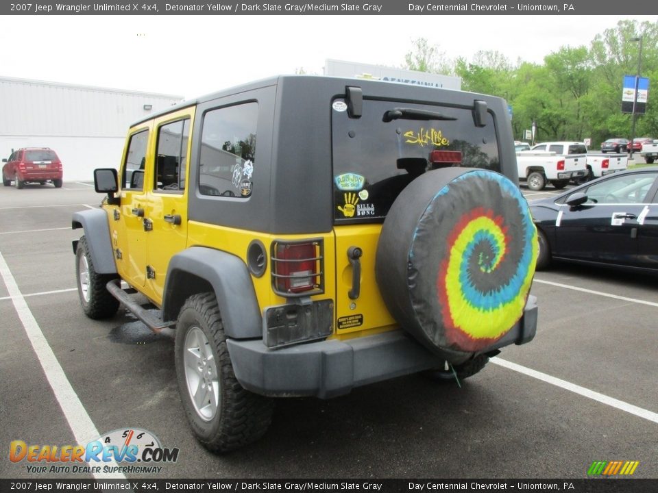 2007 Jeep Wrangler Unlimited X 4x4 Detonator Yellow / Dark Slate Gray/Medium Slate Gray Photo #5
