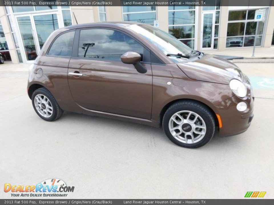 2013 Fiat 500 Pop Espresso (Brown) / Grigio/Nero (Gray/Black) Photo #1