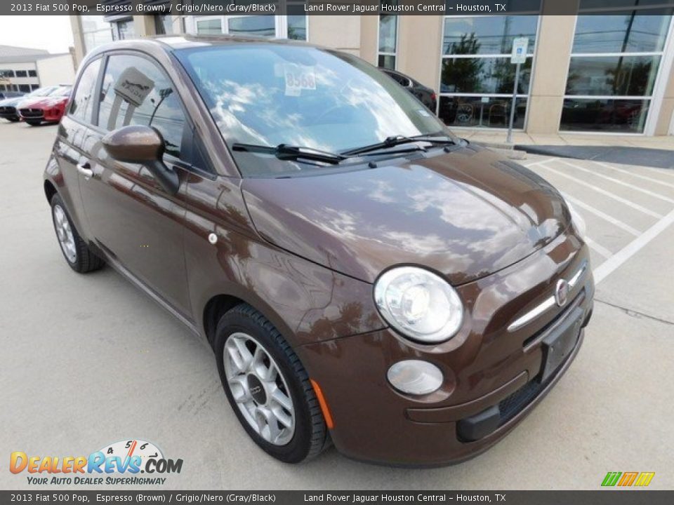 2013 Fiat 500 Pop Espresso (Brown) / Grigio/Nero (Gray/Black) Photo #2