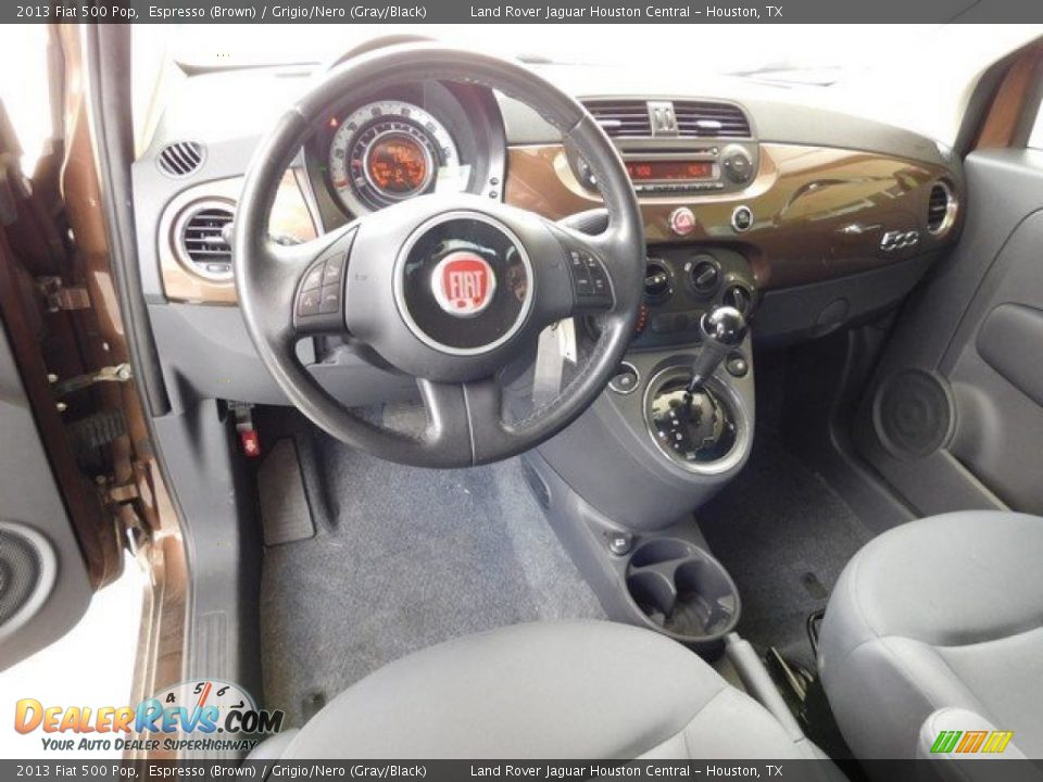 2013 Fiat 500 Pop Espresso (Brown) / Grigio/Nero (Gray/Black) Photo #4