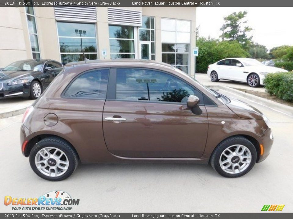 2013 Fiat 500 Pop Espresso (Brown) / Grigio/Nero (Gray/Black) Photo #6