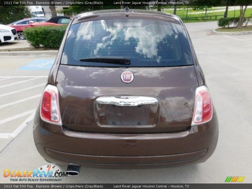2013 Fiat 500 Pop Espresso (Brown) / Grigio/Nero (Gray/Black) Photo #8