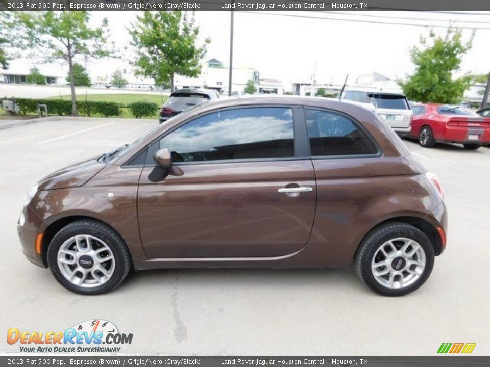 2013 Fiat 500 Pop Espresso (Brown) / Grigio/Nero (Gray/Black) Photo #10