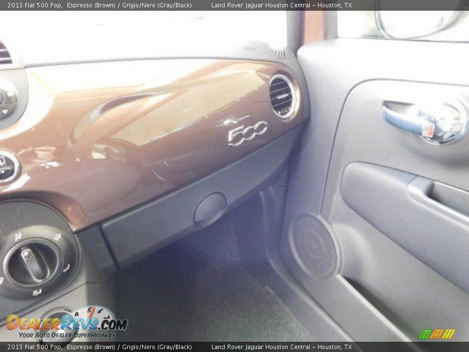 2013 Fiat 500 Pop Espresso (Brown) / Grigio/Nero (Gray/Black) Photo #14