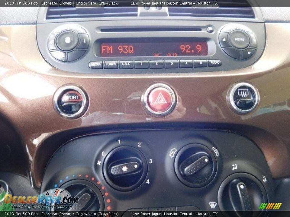 2013 Fiat 500 Pop Espresso (Brown) / Grigio/Nero (Gray/Black) Photo #24