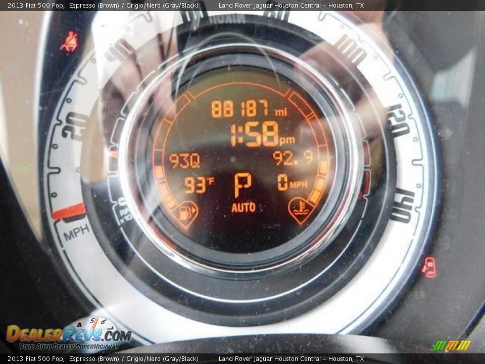 2013 Fiat 500 Pop Espresso (Brown) / Grigio/Nero (Gray/Black) Photo #27