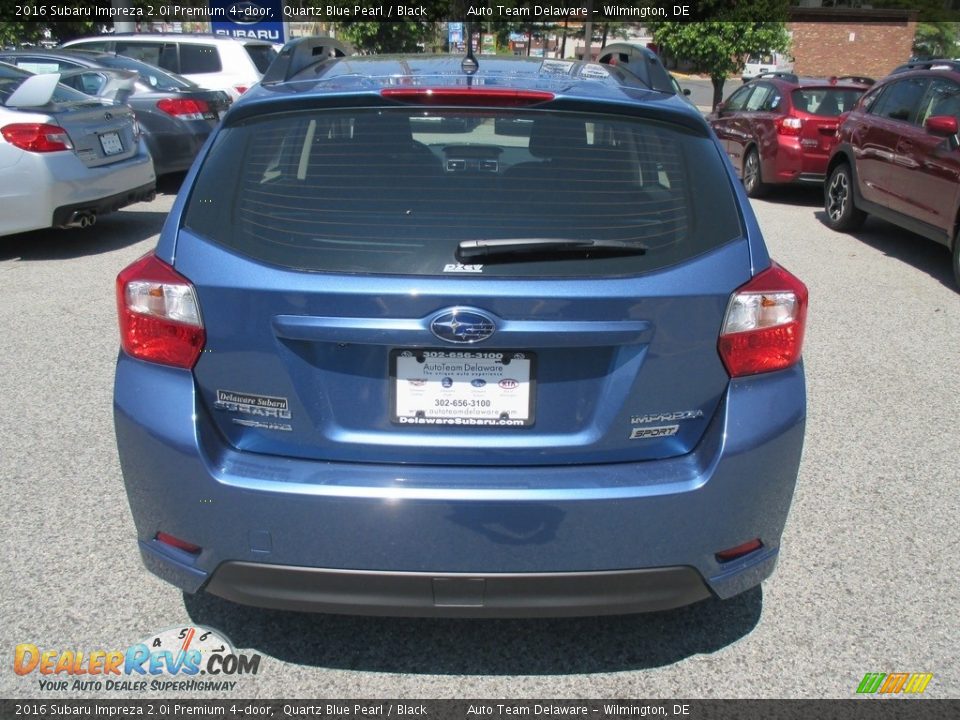 2016 Subaru Impreza 2.0i Premium 4-door Quartz Blue Pearl / Black Photo #5